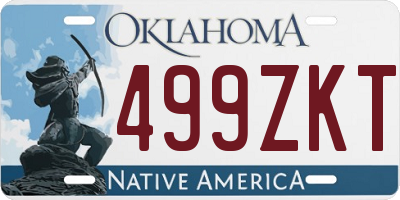 OK license plate 499ZKT