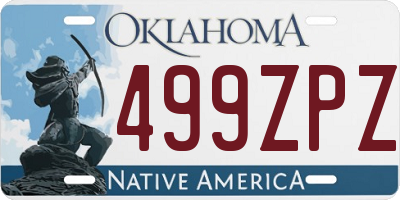 OK license plate 499ZPZ