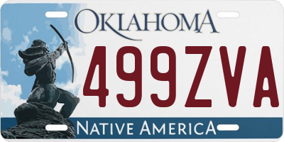 OK license plate 499ZVA