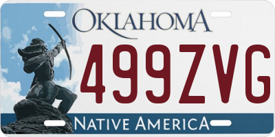 OK license plate 499ZVG
