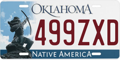 OK license plate 499ZXD