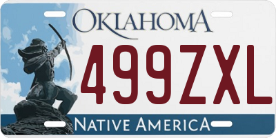 OK license plate 499ZXL