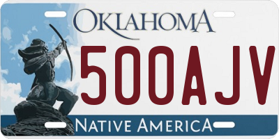OK license plate 500AJV