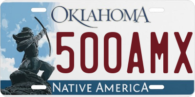 OK license plate 500AMX