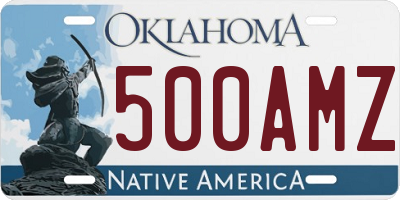 OK license plate 500AMZ