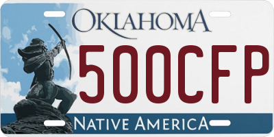 OK license plate 500CFP