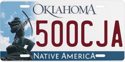OK license plate 500CJA