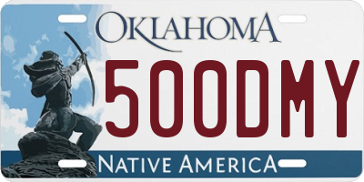 OK license plate 500DMY