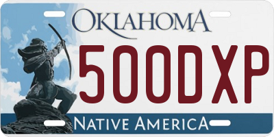 OK license plate 500DXP
