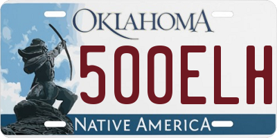OK license plate 500ELH