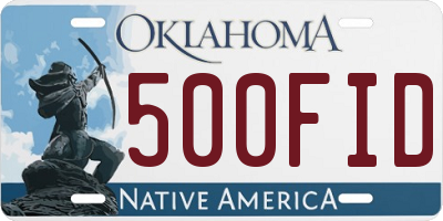 OK license plate 500FID