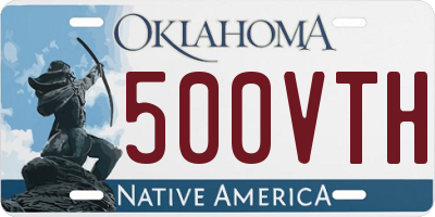 OK license plate 500VTH