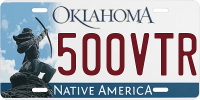 OK license plate 500VTR