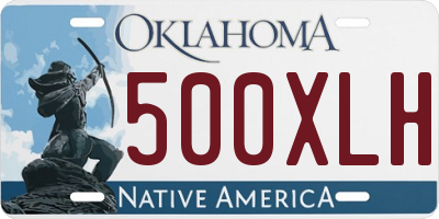 OK license plate 500XLH