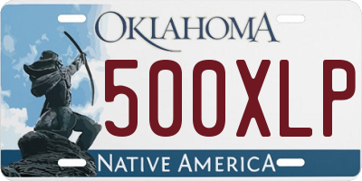 OK license plate 500XLP