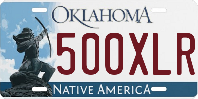 OK license plate 500XLR