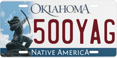 OK license plate 500YAG