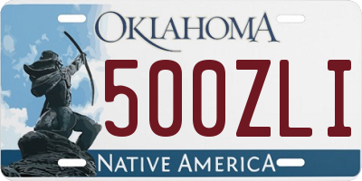 OK license plate 500ZLI
