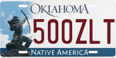 OK license plate 500ZLT