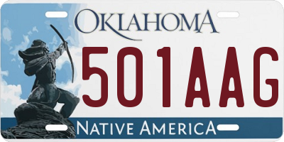 OK license plate 501AAG