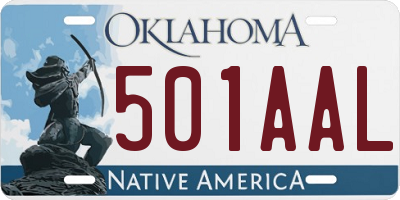 OK license plate 501AAL