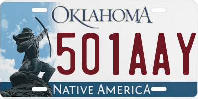 OK license plate 501AAY