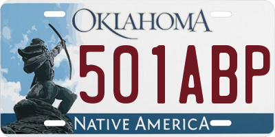 OK license plate 501ABP