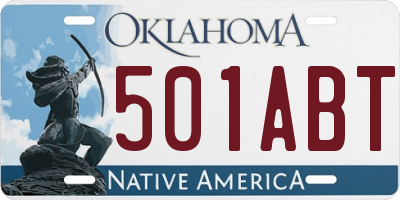 OK license plate 501ABT