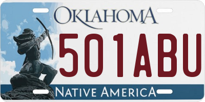 OK license plate 501ABU