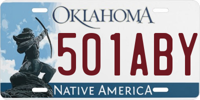 OK license plate 501ABY