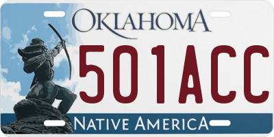 OK license plate 501ACC