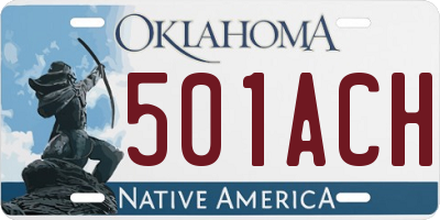 OK license plate 501ACH