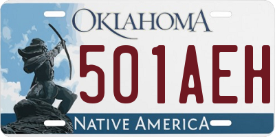 OK license plate 501AEH