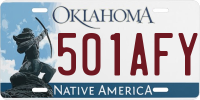 OK license plate 501AFY