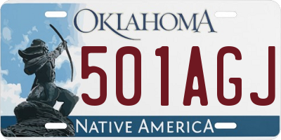 OK license plate 501AGJ