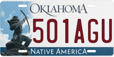 OK license plate 501AGU