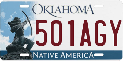 OK license plate 501AGY
