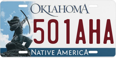 OK license plate 501AHA