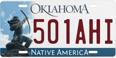 OK license plate 501AHI