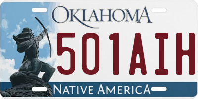 OK license plate 501AIH