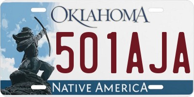 OK license plate 501AJA
