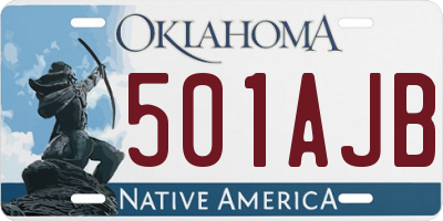 OK license plate 501AJB