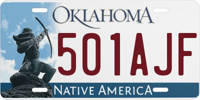 OK license plate 501AJF