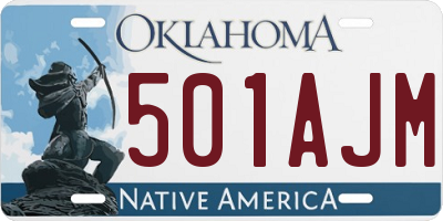 OK license plate 501AJM