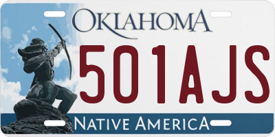OK license plate 501AJS