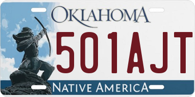 OK license plate 501AJT