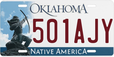OK license plate 501AJY