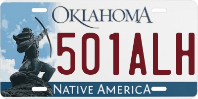 OK license plate 501ALH