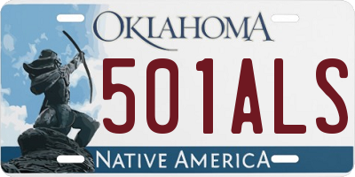 OK license plate 501ALS
