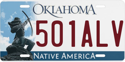 OK license plate 501ALV